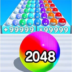 2048 Run: Gorgeous Balls Puzzle Game - Puzzle Arcade