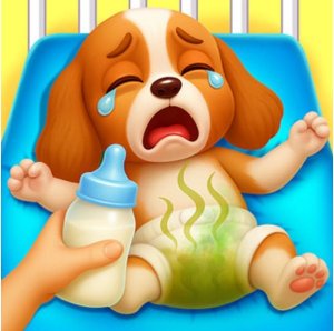 Cute Virtual Dog Online Game Pet Care Game