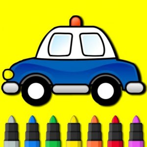 Police Car Coloring Game